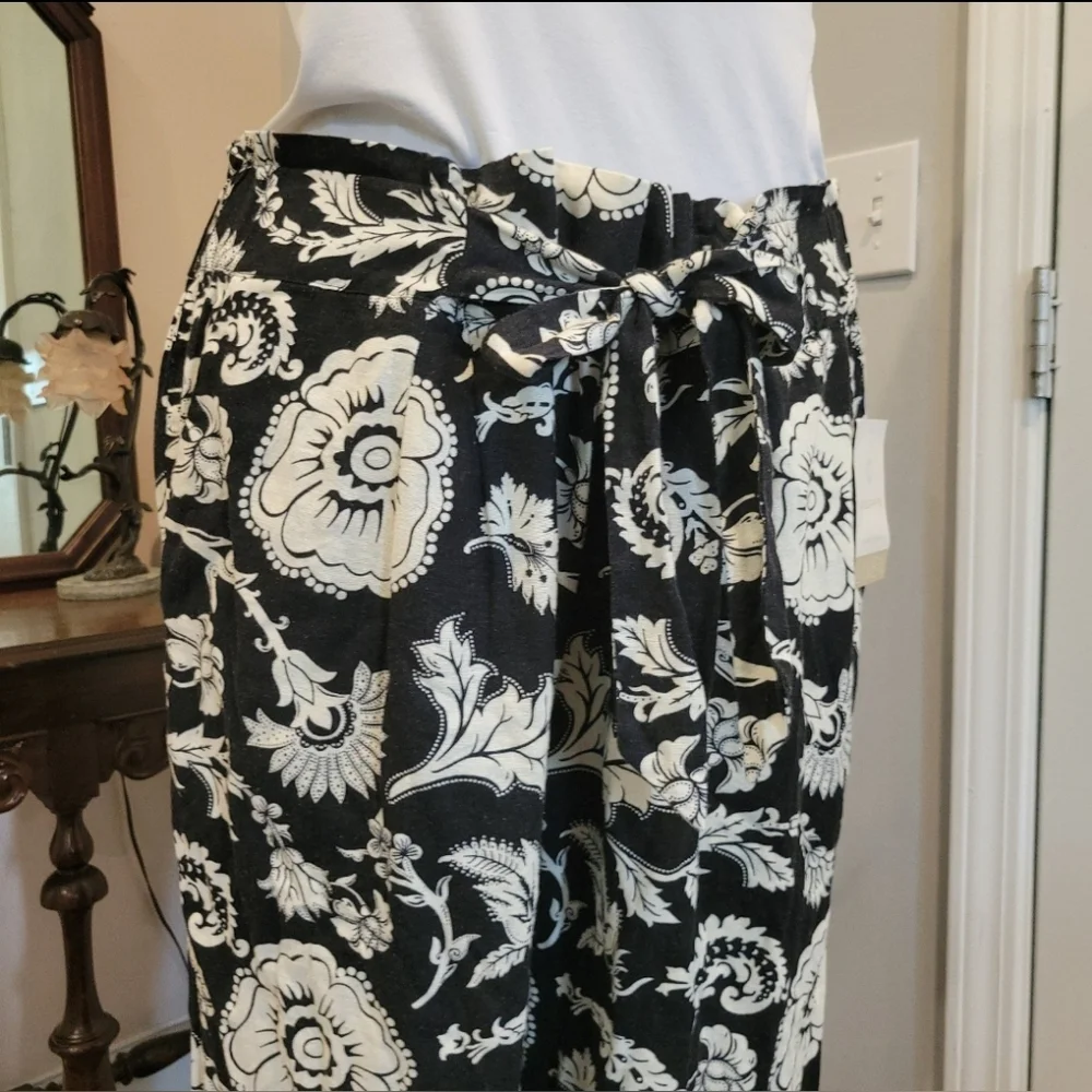NWT 3X Calligraphie Linen Pants - Picture 3 of 7